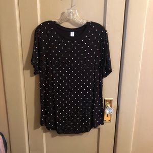 Old Navy Luxe Printed Crew Neck T-Shirt Polka Dot NWT